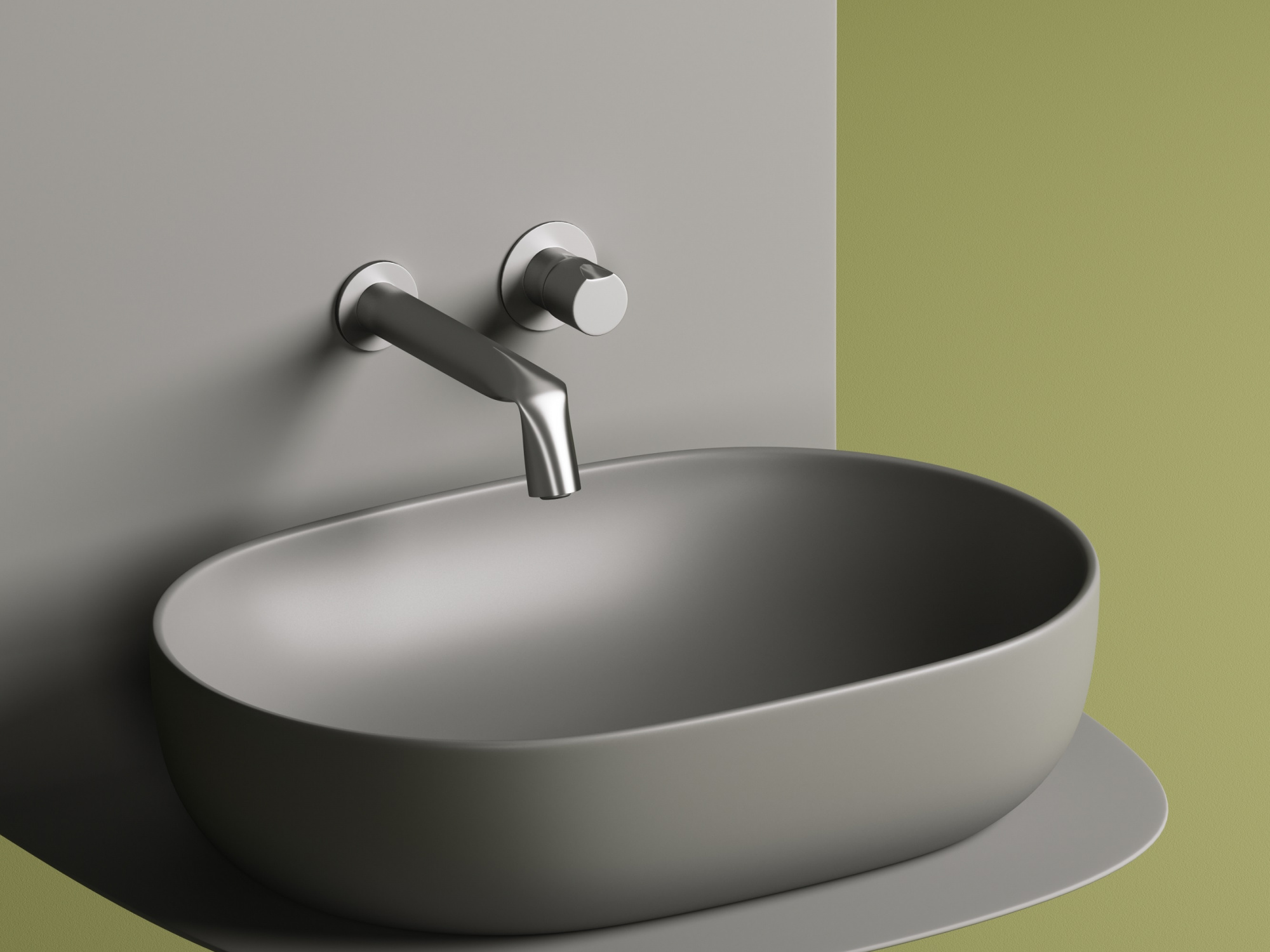Раковина (умывальник) Ceramica Nova Element 60 антрацит накладная (чаша на столешницу) CN6047MH фото №8