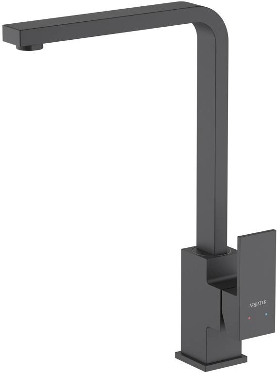 Смеситель для кухни (мойки) Aquatek Либра AQ1680MB чёрный латунь фото №1