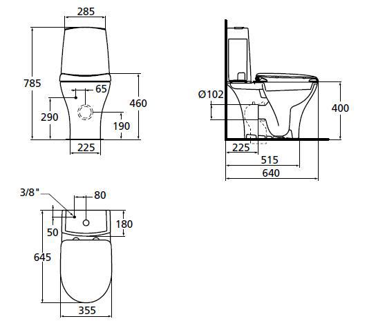 Унитаз-компакт напольный Ideal Standard Коннект Пьюр W912301 фото №2