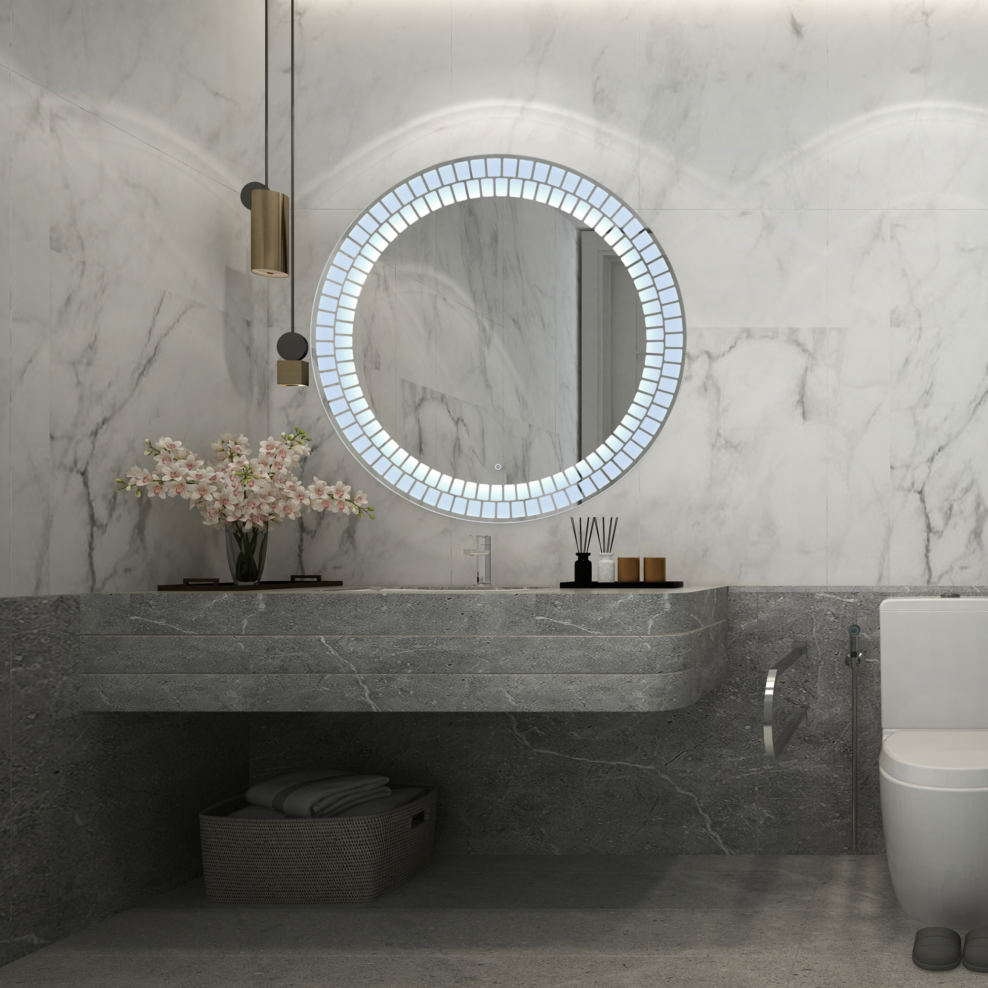 Зеркало Azario Армада 100 LED подсветка LED-00002512 фото №4