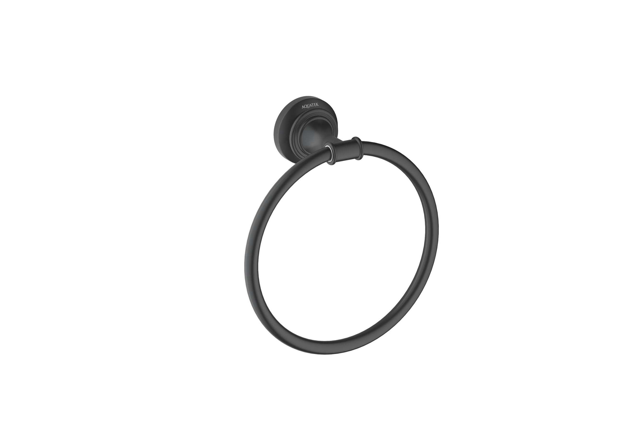 Полотенцедержатель кольцо Aquatek Классик AQ4512MB чёрный фото №1