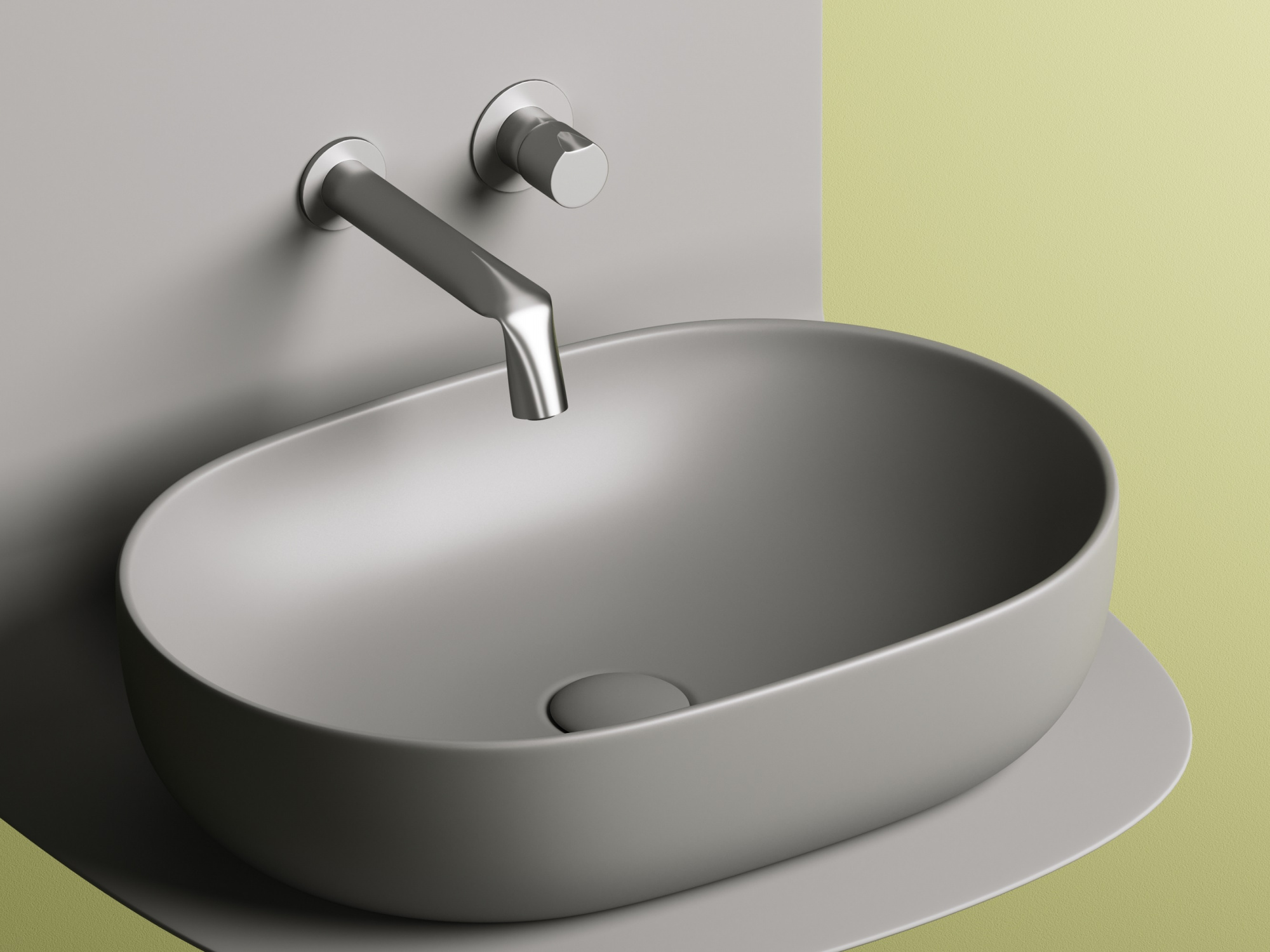 Раковина (умывальник) Ceramica Nova Element 60 антрацит накладная (чаша на столешницу) CN6047MH фото №2