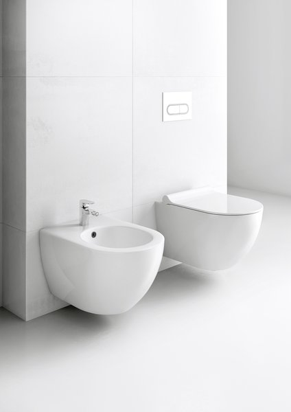 Биде подвесное Ravak Uni Chrome X01517 белое фаянс фото №8