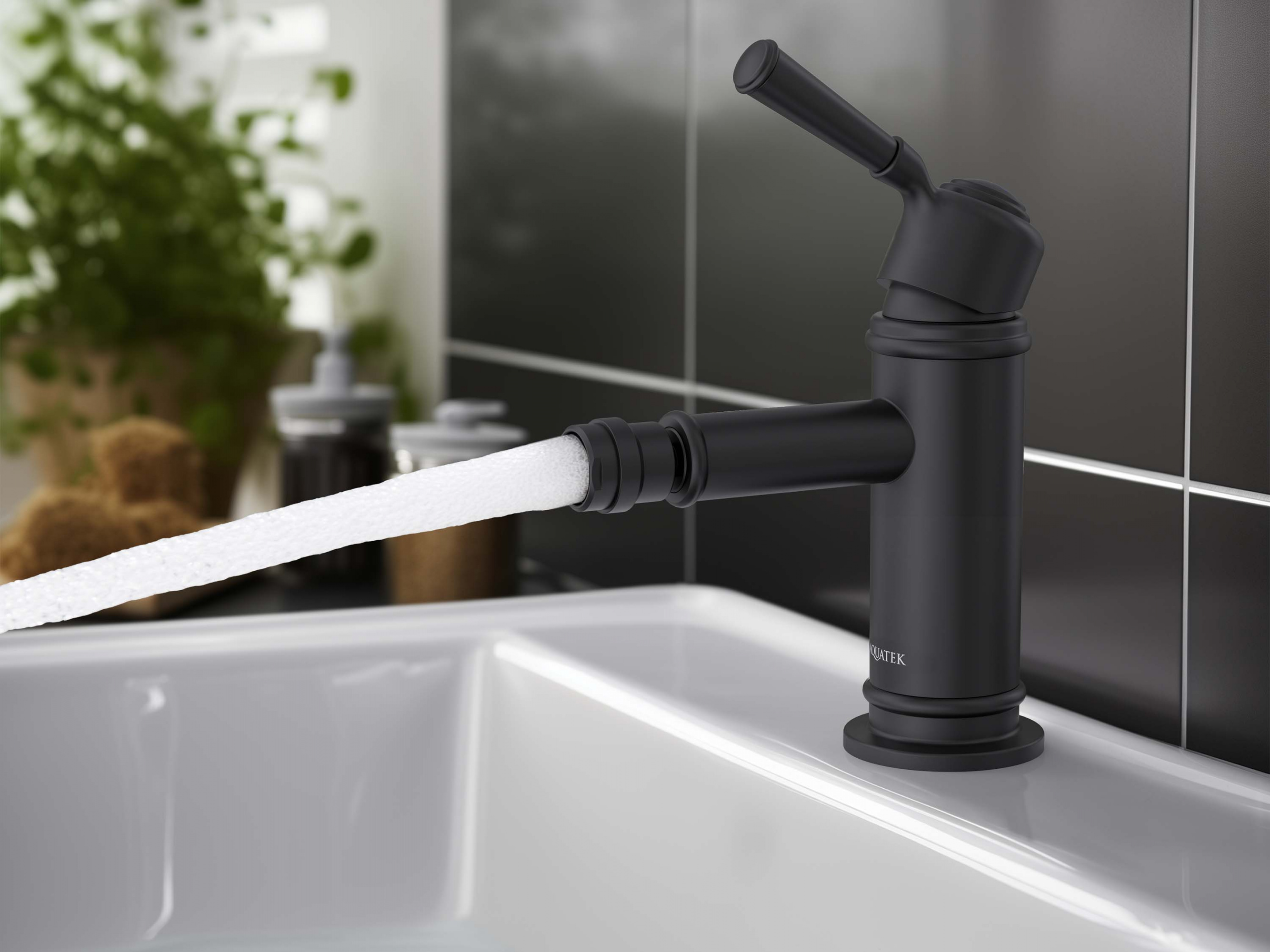 Смеситель для биде Aquatek Классик AQ1518MB чёрный латунь фото №6