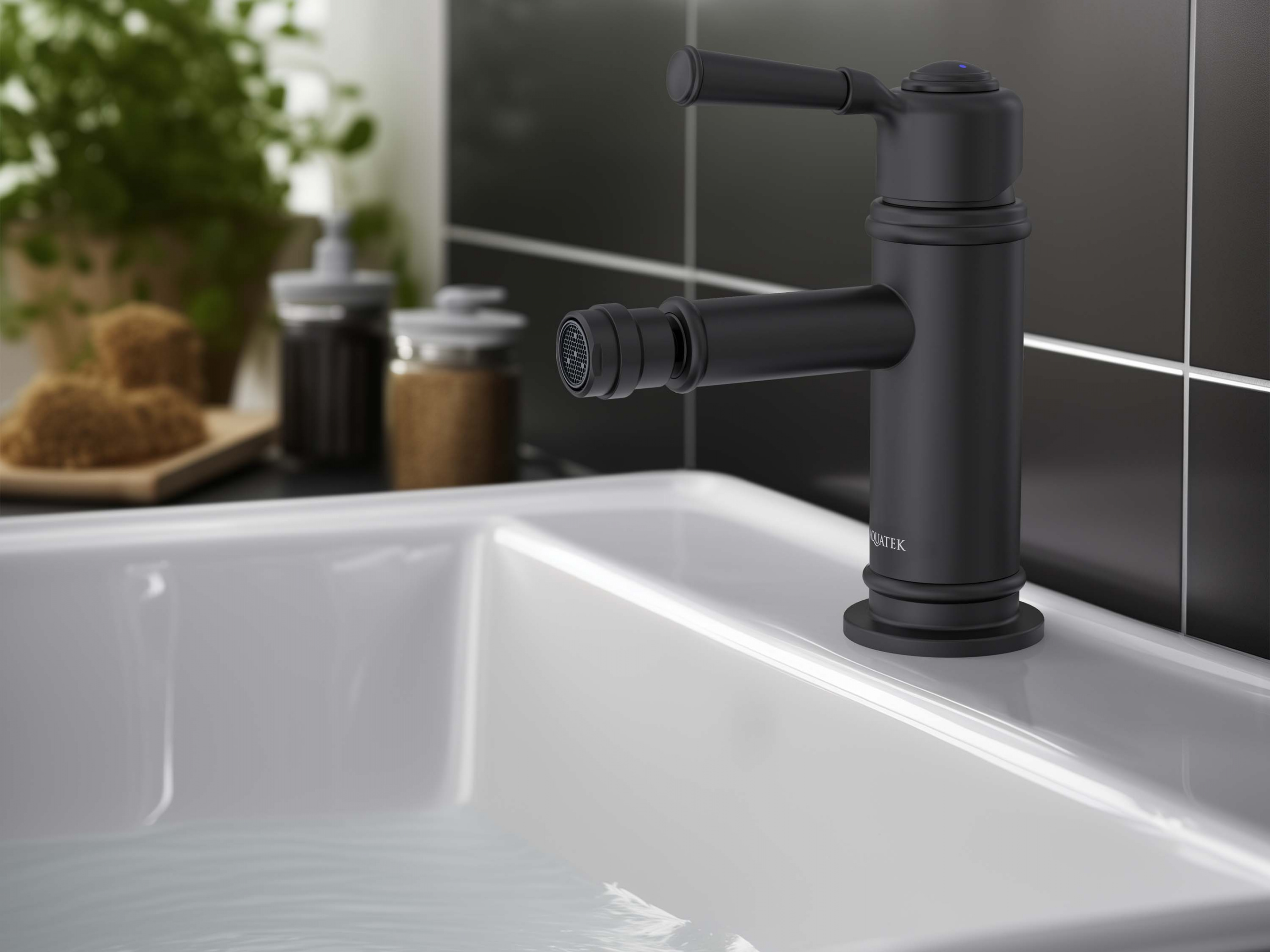 Смеситель для биде Aquatek Классик AQ1518MB чёрный латунь фото №5