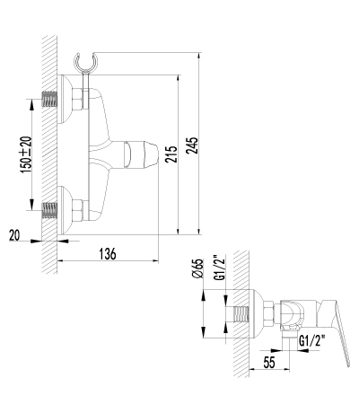 Смеситель для душа Lemark Partner LM6559C хром латунь фото №2
