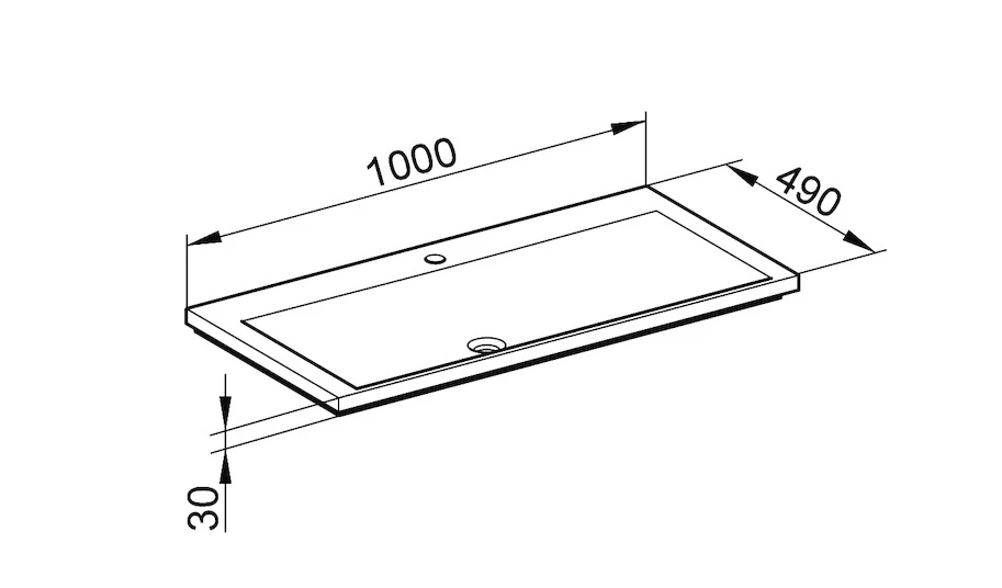 Раковина (умывальник) Keuco Royal Reflex 100 встраиваемая сверху 34071311001 фото №2