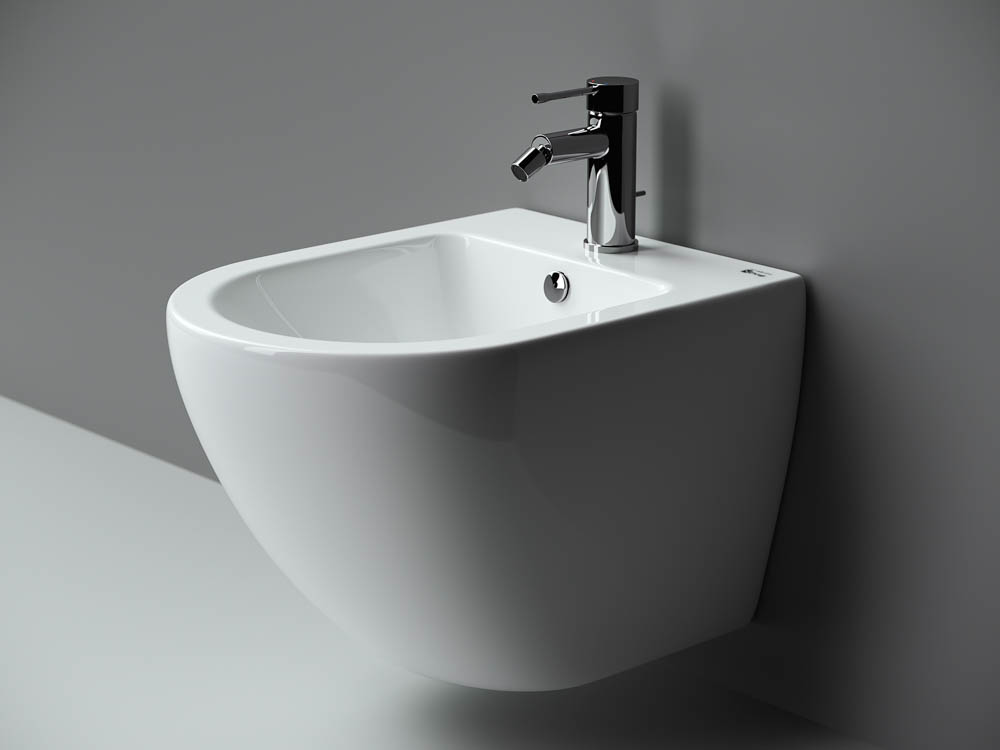 Биде подвесное Ceramica Nova Metropol CN4003 белое фарфор фото №1