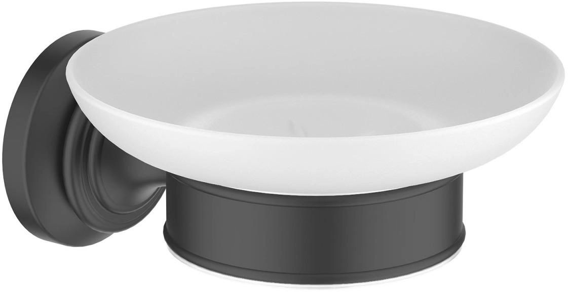 Держатель для мыла латунь/стекло Aquatek Классик AQ4503MB чёрный фото №1
