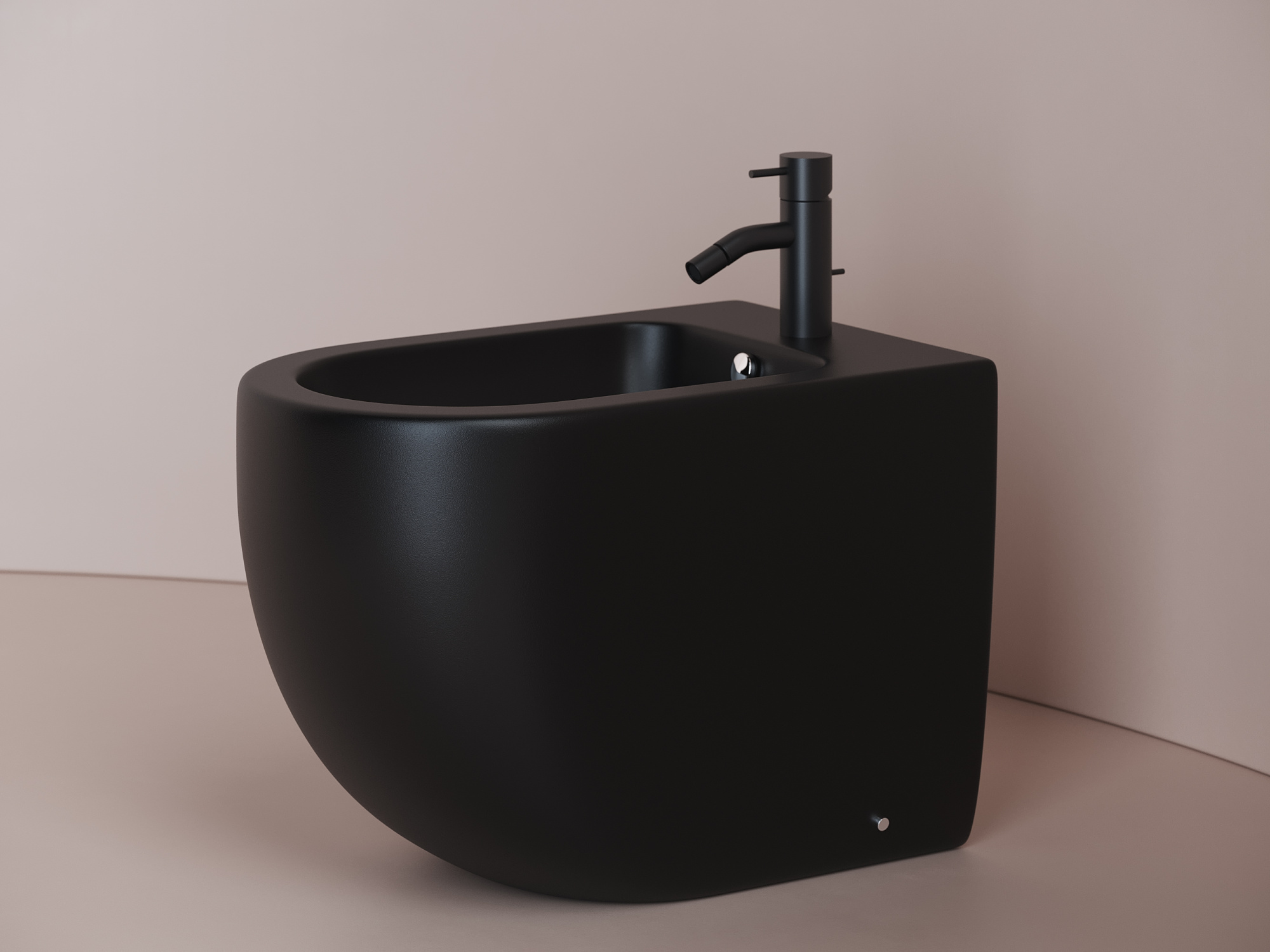 Биде напольное Ceramica Nova Metropol CN4005MB чёрное фарфор фото №1