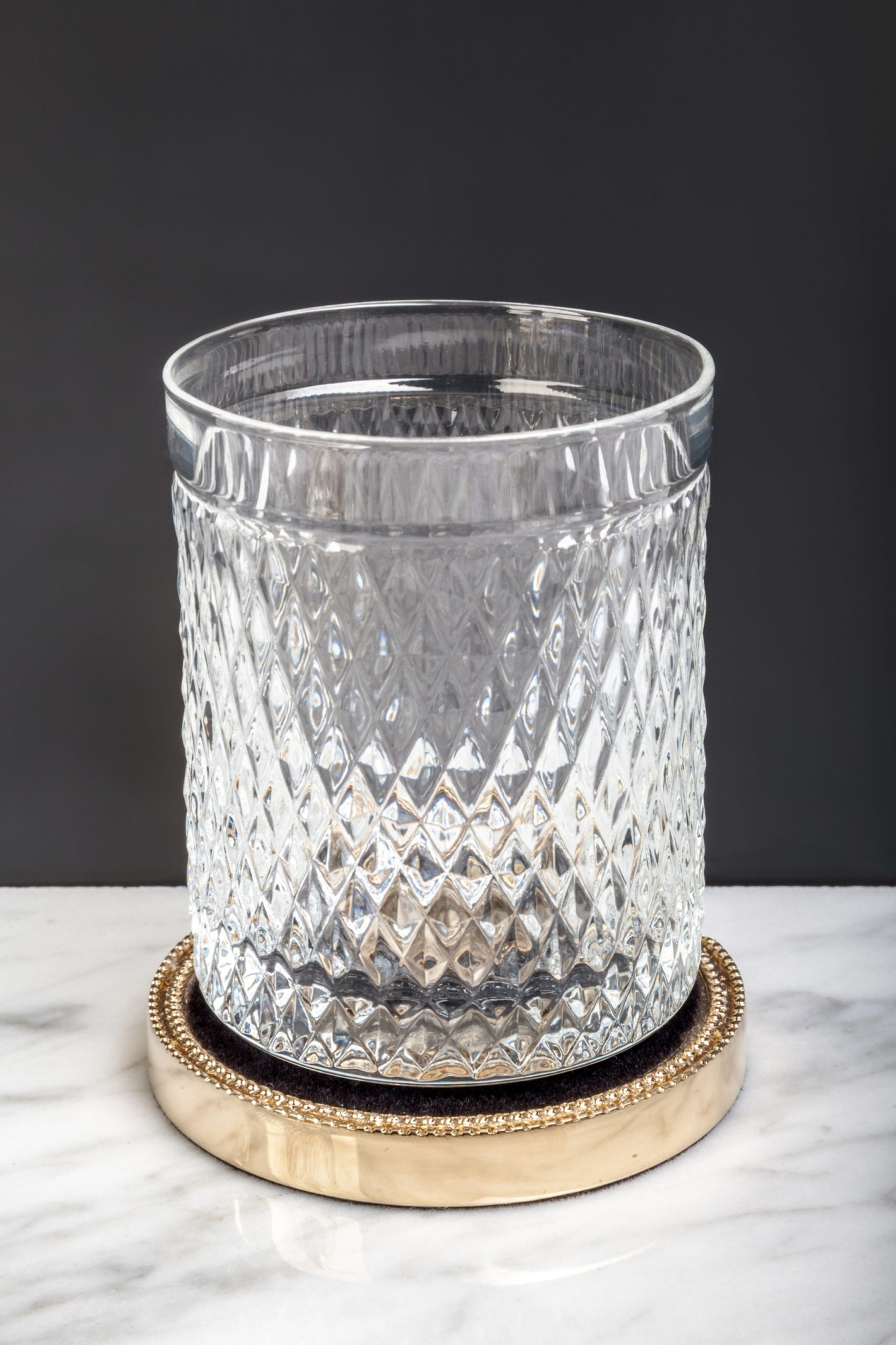 Держатель для стакана латунь/стекло Boheme Murano Crystal 10218 золото фото №2