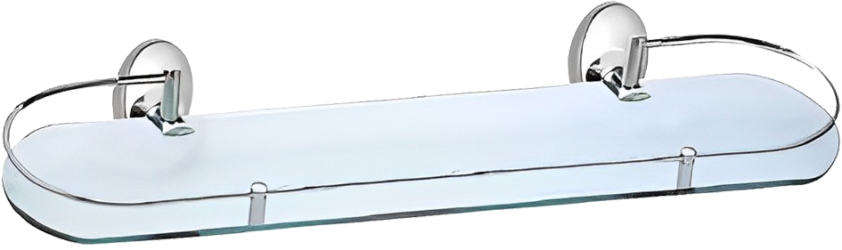 Полка для ванны стекло Haiba HB16 хром HB1607-1 фото №1