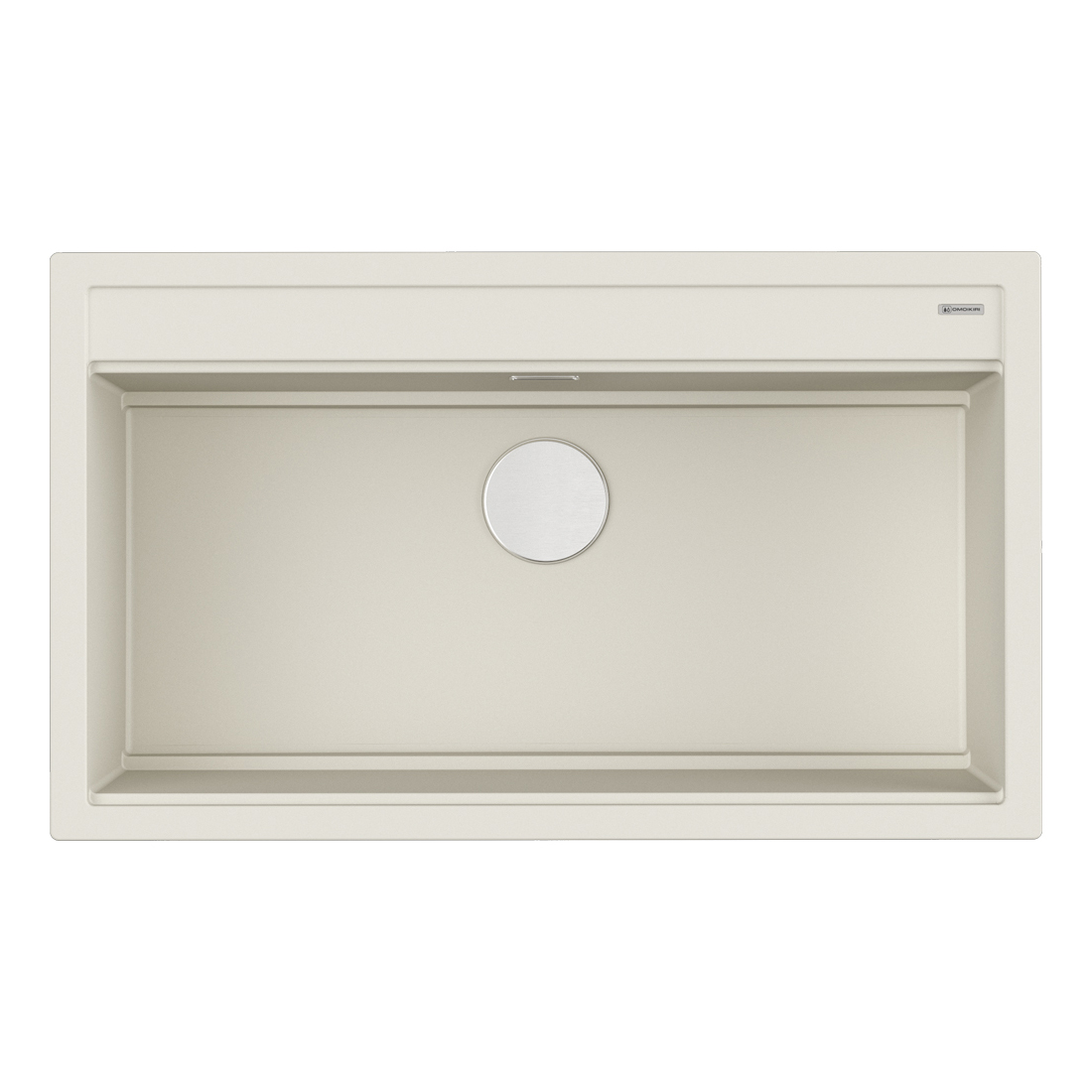 Мойка для кухни Omoikiri Kitagawa 86-LB-WH 4993795 прямоуг. 86х51 глуб. 20см (толщ.6мм) вып. 3 1/2" (врезная) белая фото №1