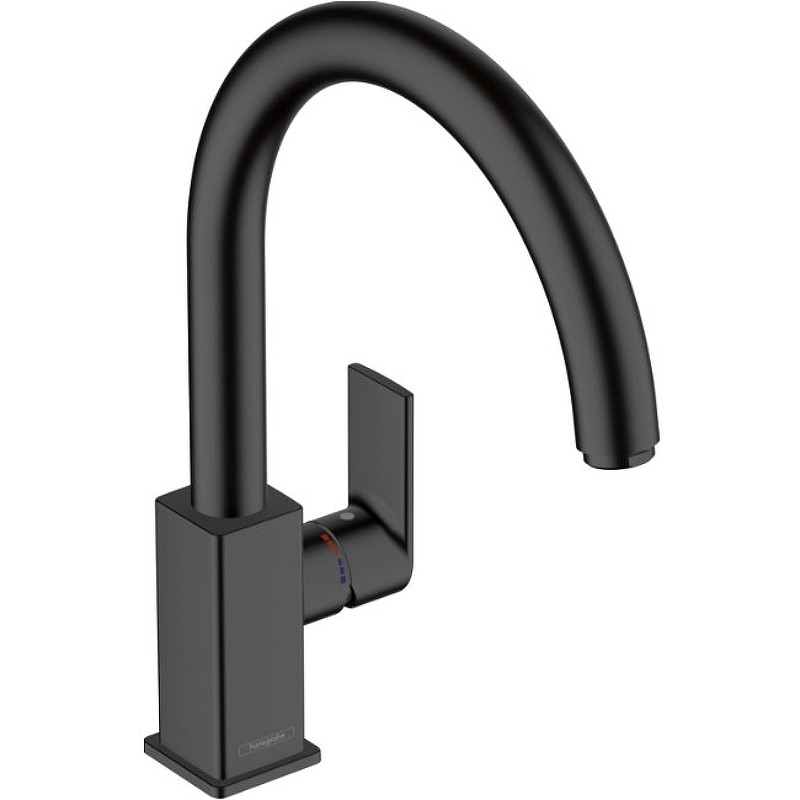 Смеситель для кухни (мойки) Hansgrohe Vernis Shape 71871670 чёрный латунь фото №1