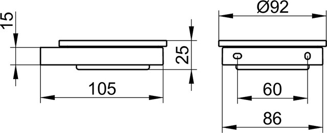 Держатель для мыла латунь Keuco Edition 90 Square 19155019000 хром фото №2