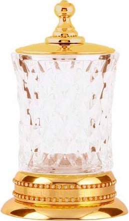 Стакан для ватных дисков Boheme Imperiale 10415 золото фото №1