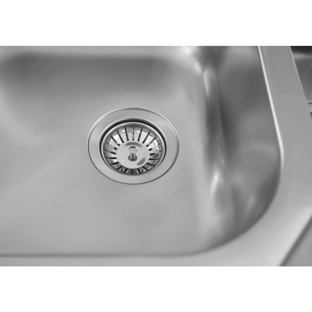 Мойка для кухни Grohe K400 45-S 86/50 31566SD0 прямоуг. 86х50 глуб. 18,5см (толщ.0,8мм) вып. 3 1/2" (врезная) крыло универсал хром фото №5