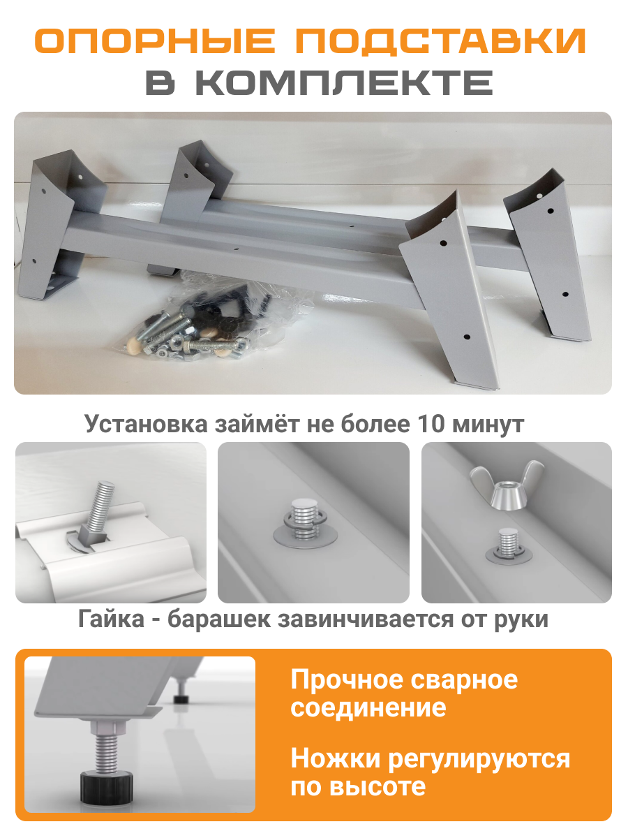 Ванна сталь 120х70 ВИЗ Antika A-20001 прямоугольная с ножками фото №5