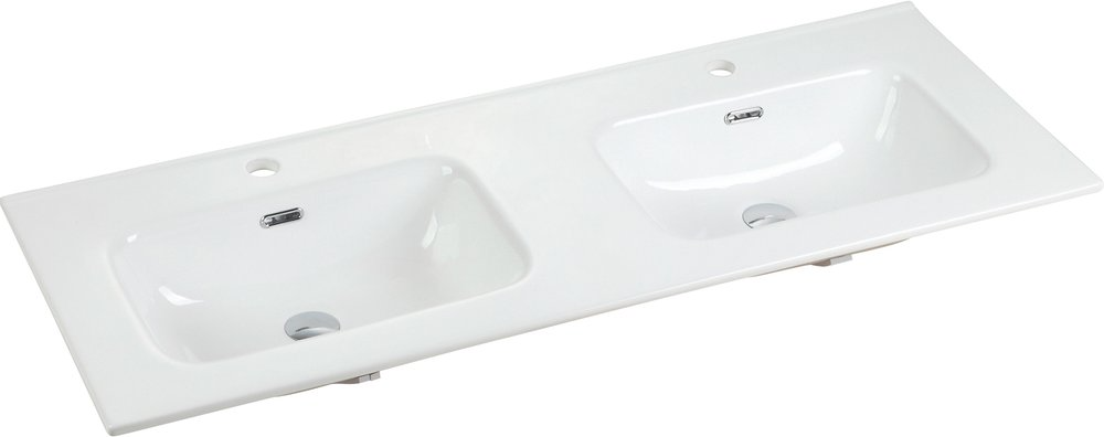 Раковина (умывальник) Ceramica Nova Element 121 полувстраиваемая CN7004 две чаши фото №1