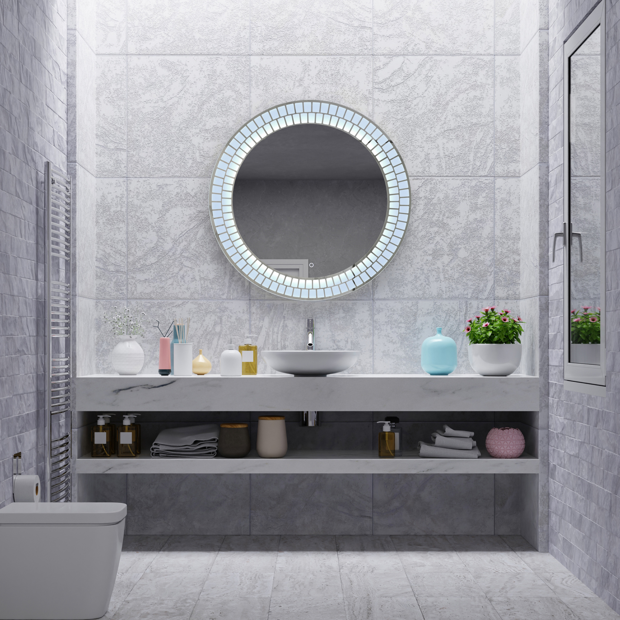 Зеркало Azario Армада 100 LED подсветка LED-00002512 фото №5