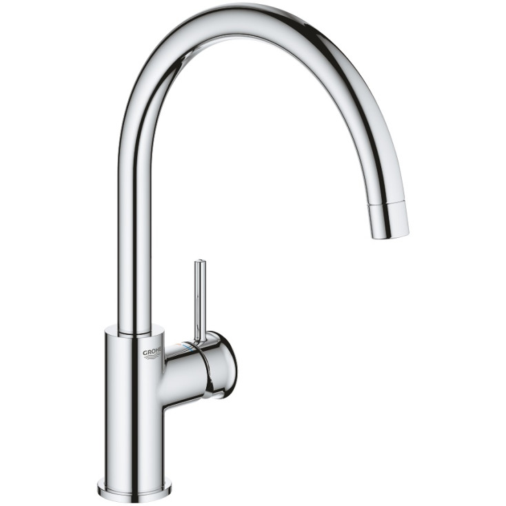 Смеситель для кухни (мойки) Grohe BauClassic 31535001 хром латунь фото №1