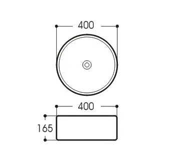 Раковина (умывальник) Aquatek 40x40 накладная (чаша на столешницу) AQ5118-00 фото №2