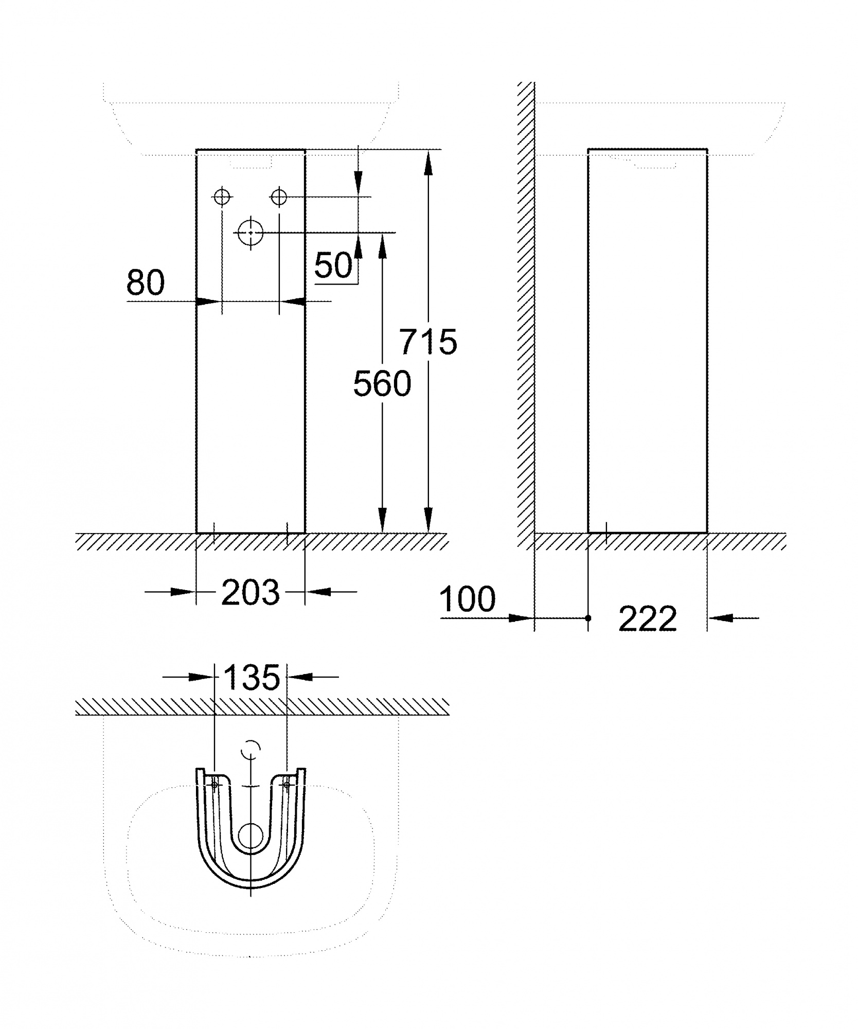 Пьедестал для раковины Grohe Euro Ceramic 39202000 фото №2
