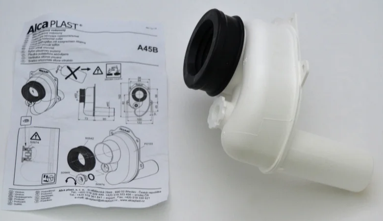 Сифон для писсуара Alca Drain горизонтальный A45B AG210901240 фото №5