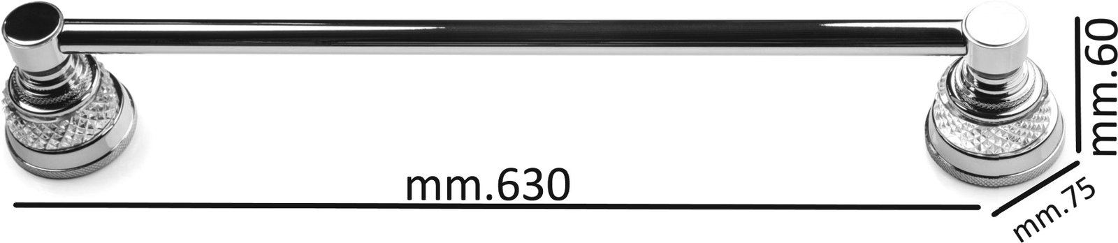 Полотенцедержатель штанга 63 см Boheme Aura 10242-G золото фото №2