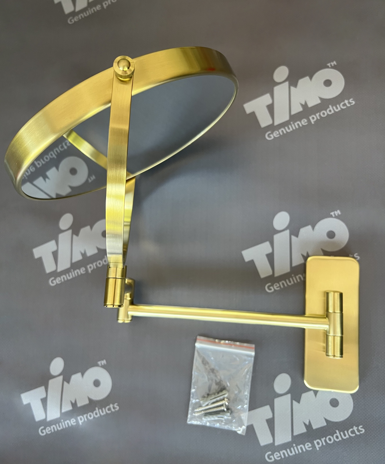 Зеркало косметическое увеличительное двухстороннее Timo Selene 17076/17 золото фото №3