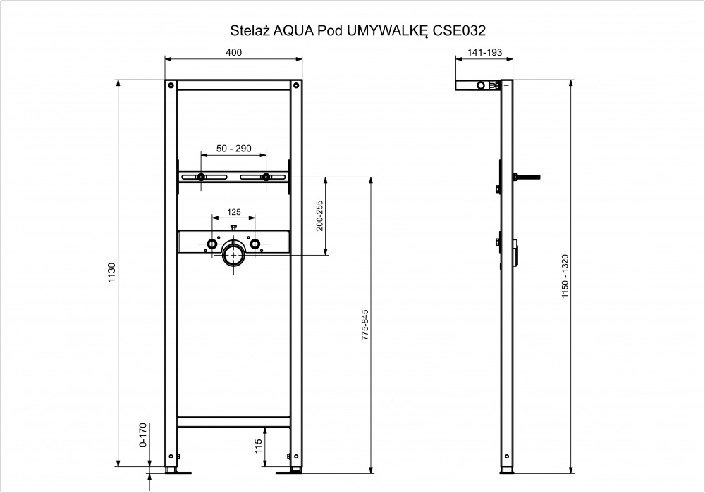 Инсталляция для биде Cersanit Aqua 63385 монтажная рама фото №2