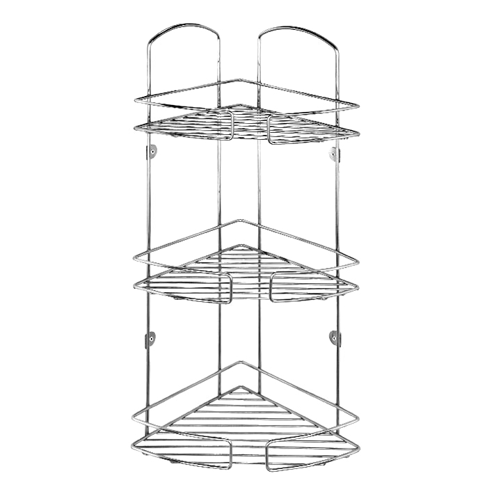 Полка угловая 3-ая металл Milardo Shelf хром 111WC30M44 фото №1