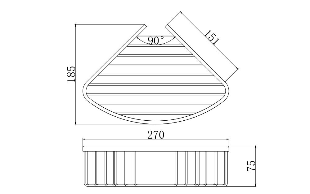 Полка угловая для ванны латунь Aquatek Вега чёрный AQ4006MB фото №2