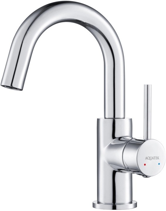 Смеситель для умывальника (раковины) Aquatek Европа AQ1307CR хром латунь фото №1