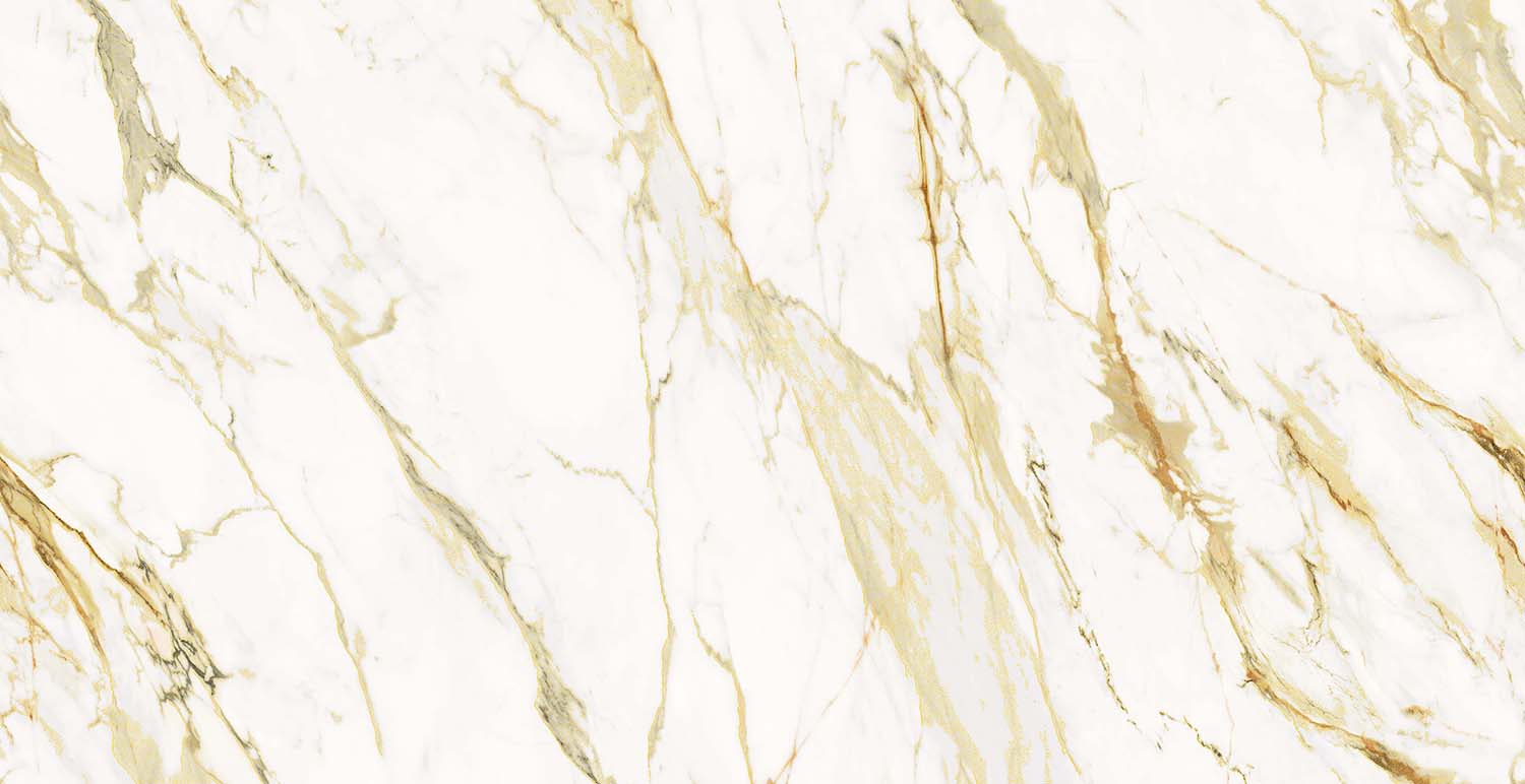 Плитка керамогранит 120х60 Azario Calacatta Royal Gold бежевая фото №1