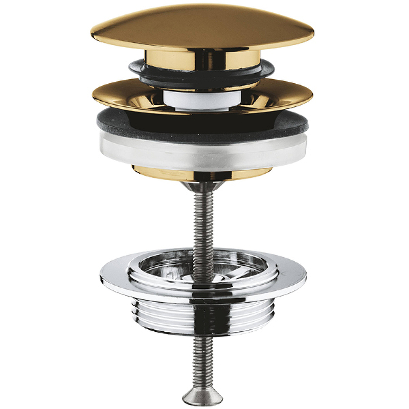 Донный клапан Grohe 65807GN0 click-clack, золото фото №1