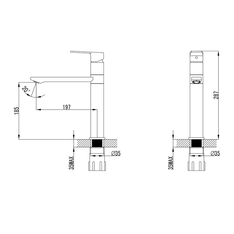 Смеситель для кухни (мойки) Iddis Edifice ED5WBSGi05 белый латунь фото №2