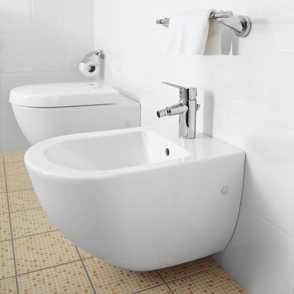 Биде подвесное Villeroy&Boch Subway 74000001 белое фарфор фото №2
