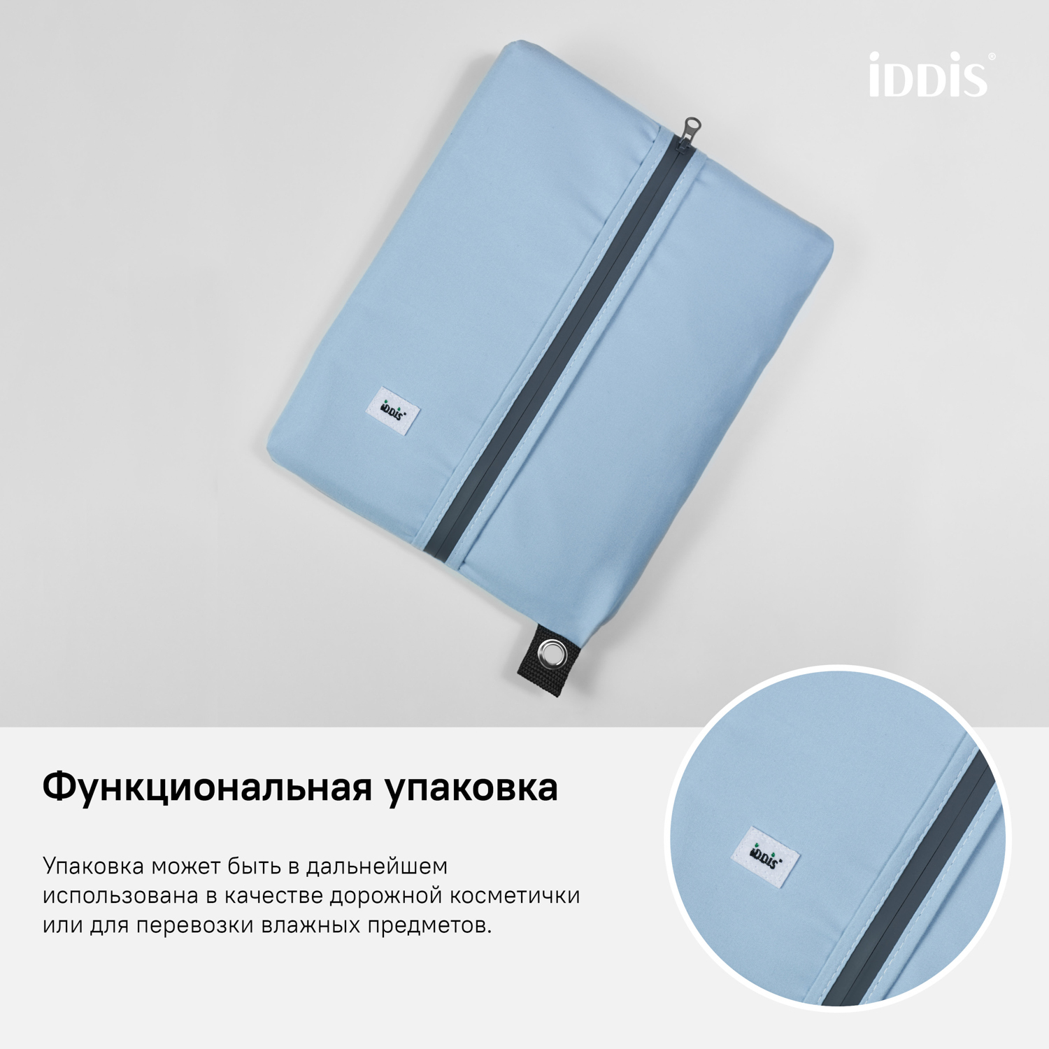 Штора для ванной Iddis Basic 180х200 полиэстер B70P218i11 голубой фото №7