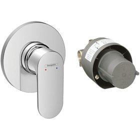 Смеситель для душа внеш. и скрытая часть (в сборе) Hansgrohe Rebris S 72648000 хром латунь