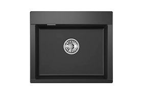 Мойка для кухни Granula Estetica ES-5804 чёрный прямоуг. 58х50 глуб. 20см вып. 3 1/2" (накладная) чёрная