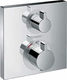 Смеситель для душа термостат (внешняя часть) Hansgrohe Ecostat Square 15712000 хром латунь