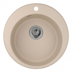 Мойка для кухни Granula GR-4801 круглая 47,5х47,5 глуб. 18,5см вып. 3 1/2" (врезная) песочная