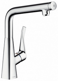 Смеситель для кухни (мойки) Hansgrohe Metris Select 14883000 хром латунь Водяной