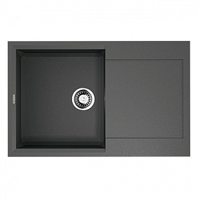 Мойка для кухни Omoikiri Sakaime 79-PL 4993281 прямоуг. 79х50 глуб. 22см (толщ.10мм) вып. 3 1/2" (врезная) крыло универсал платина Водяной