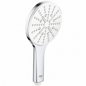 Лейка для душа Grohe Rainshower SmartActive 3-х реж. d130 мм 26544LS0 белая/хром круглая