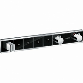 Смеситель для душа термостат (внешняя часть) Hansgrohe RainSelect 15357600 хром/черный латунь
