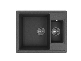Мойка для кухни Florentina Липси 620К 20.465.D0620.102 прямоуг. 62х51 глуб. 20см вып. 3 1/2" (врезная) чёрная