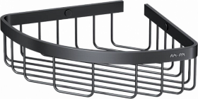 Полка угловая для ванны металл AM.PM Sense L чёрный A7452122 Водяной