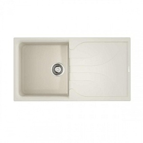 Мойка для кухни Omoikiri Yasugata 100-WH 4993847 прямоуг. 100х50 глуб. 21см (толщ.10мм) вып. 3 1/2" (врезная) крыло универсал белая